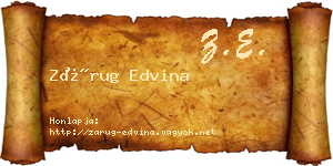 Zárug Edvina névjegykártya